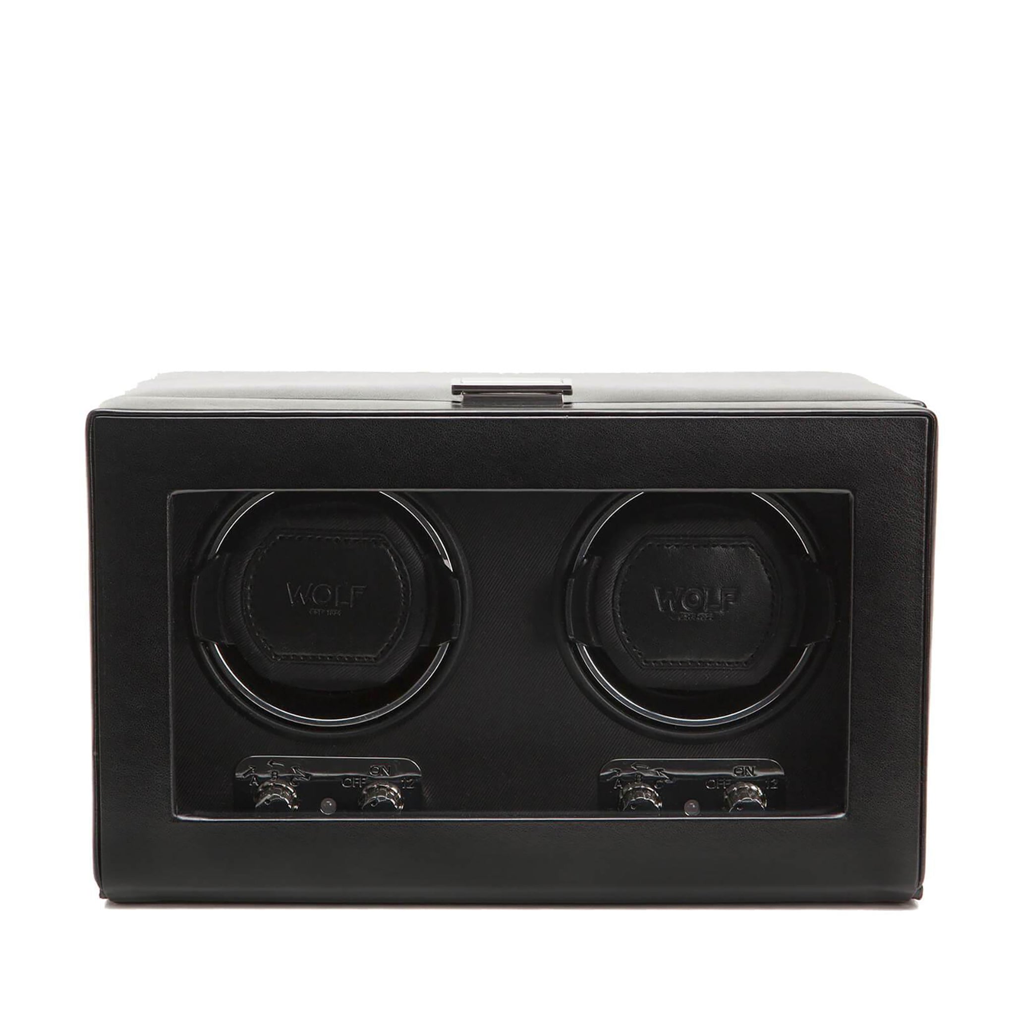 WOLF Heritage 270102 Double Watch Winder with Cover Black