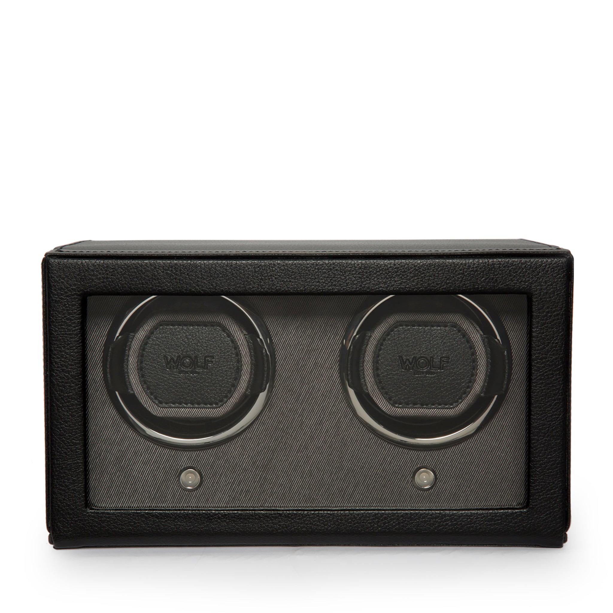 WOLF Cub 461203 Double Watch Winder with Cover Black Burton