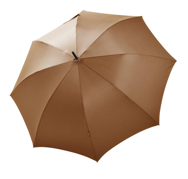 Bugatti Knight AC Automatic Stick Umbrella with Wooden Handle - Camel