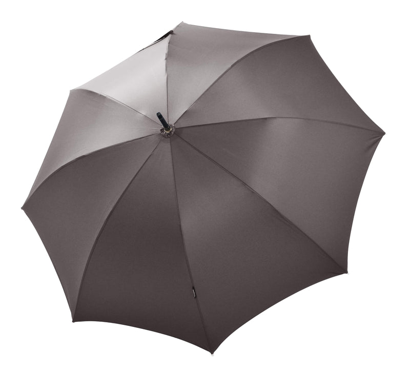 Bugatti Knight AC Automatic Stick Umbrella with Wooden Handle - Grey