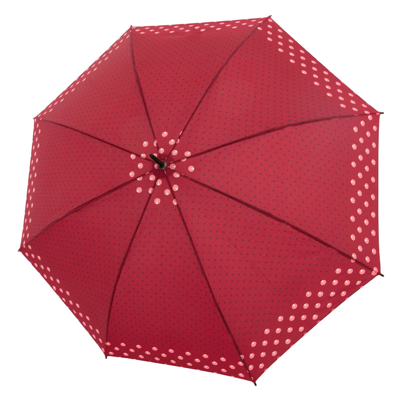 Doppler Derby Hit Long Automatic Stick Umbrella - Twinkle Red