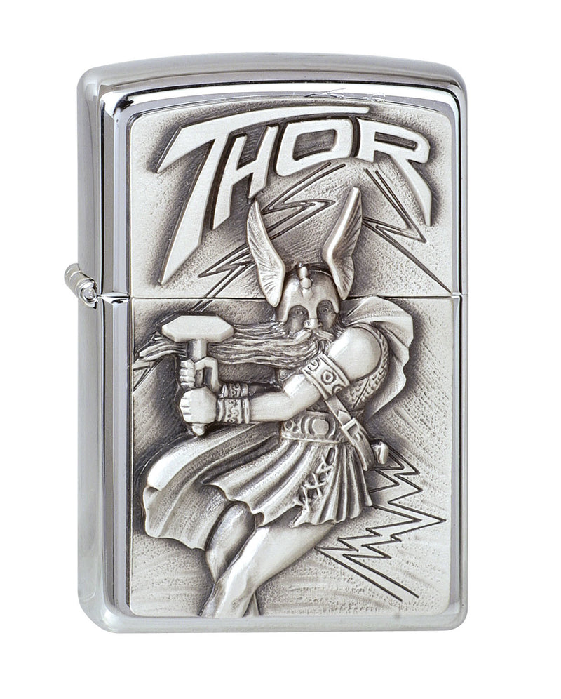 Zippo Windproof Lighter Viking Thor Emblem Design